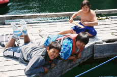 Children on Dock